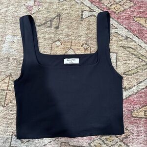 Aritzia Wilfred Black Contour Cropped Tank Top Small